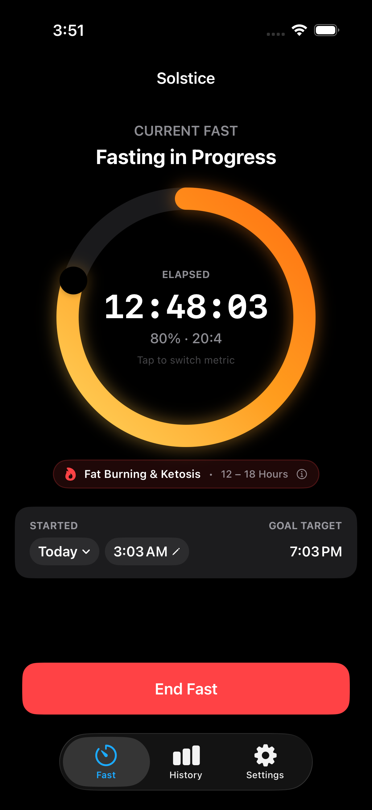Solstice Fasting Timer